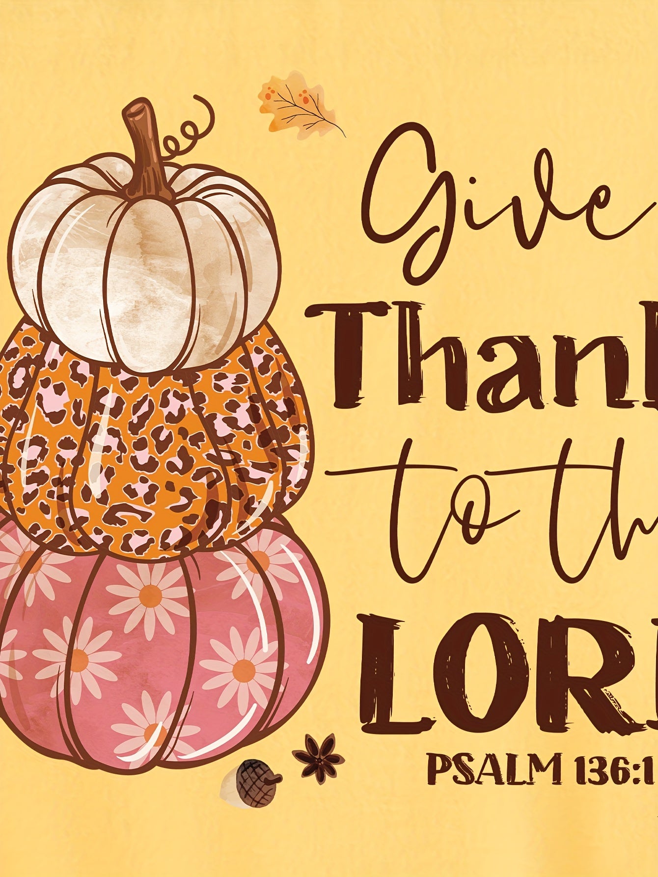 Psalm 136:1 Give Thanks To The Lord (Thanksgiving themed) Youth Christian Pullover Sweatshirt claimedbygoddesigns