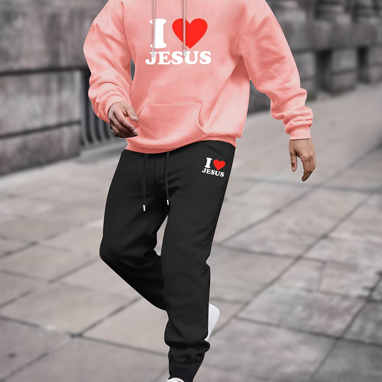 I Love Jesus Men's Christian Casual Outfit claimedbygoddesigns
