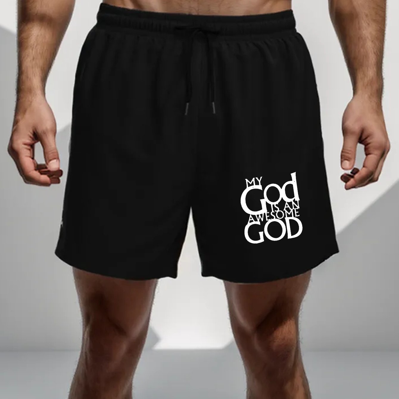 My God Is An Awesome God Plus Size Men's Christian Shorts claimedbygoddesigns
