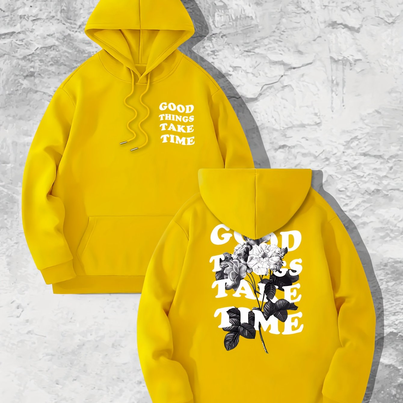 Good Things Take Time Women's Christian Pullover Hooded Sweatshirt claimedbygoddesigns