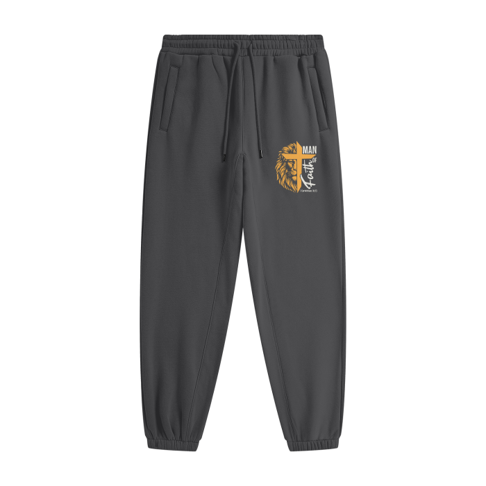 Man Of Faith Men's Christian Fleece Sweatpants (Joggers)