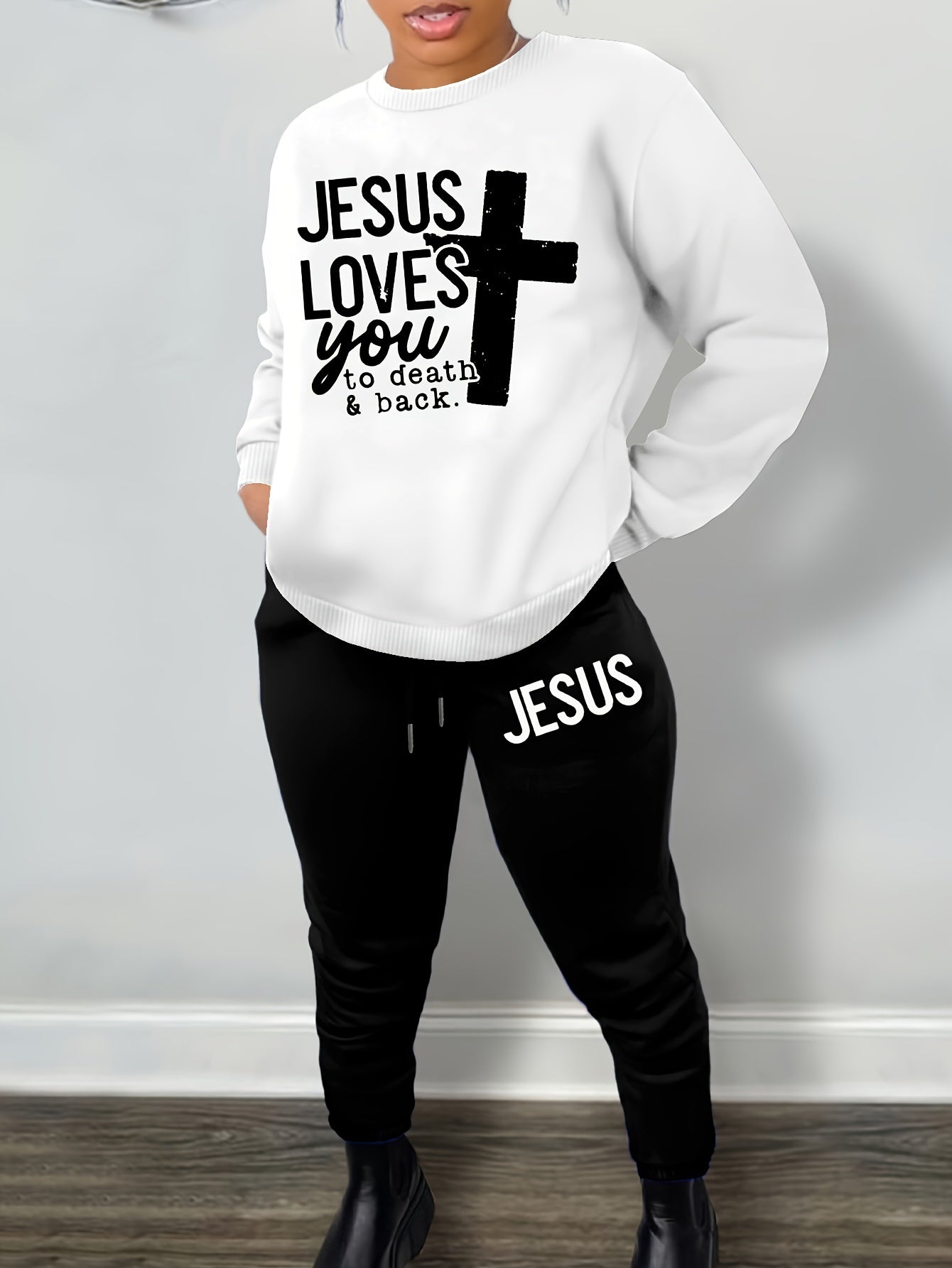 Jesus Loves You To Death And Back Women's Christian Casual Outfit claimedbygoddesigns