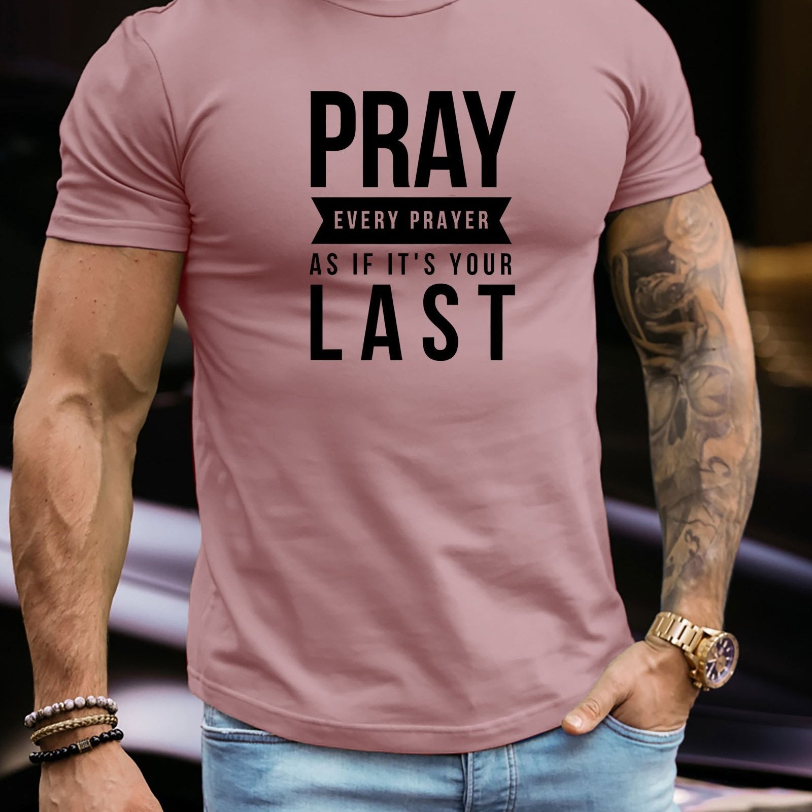 Pray Every Prayer As If It's Your Last Plus Size Men's Christian T-shirt claimedbygoddesigns