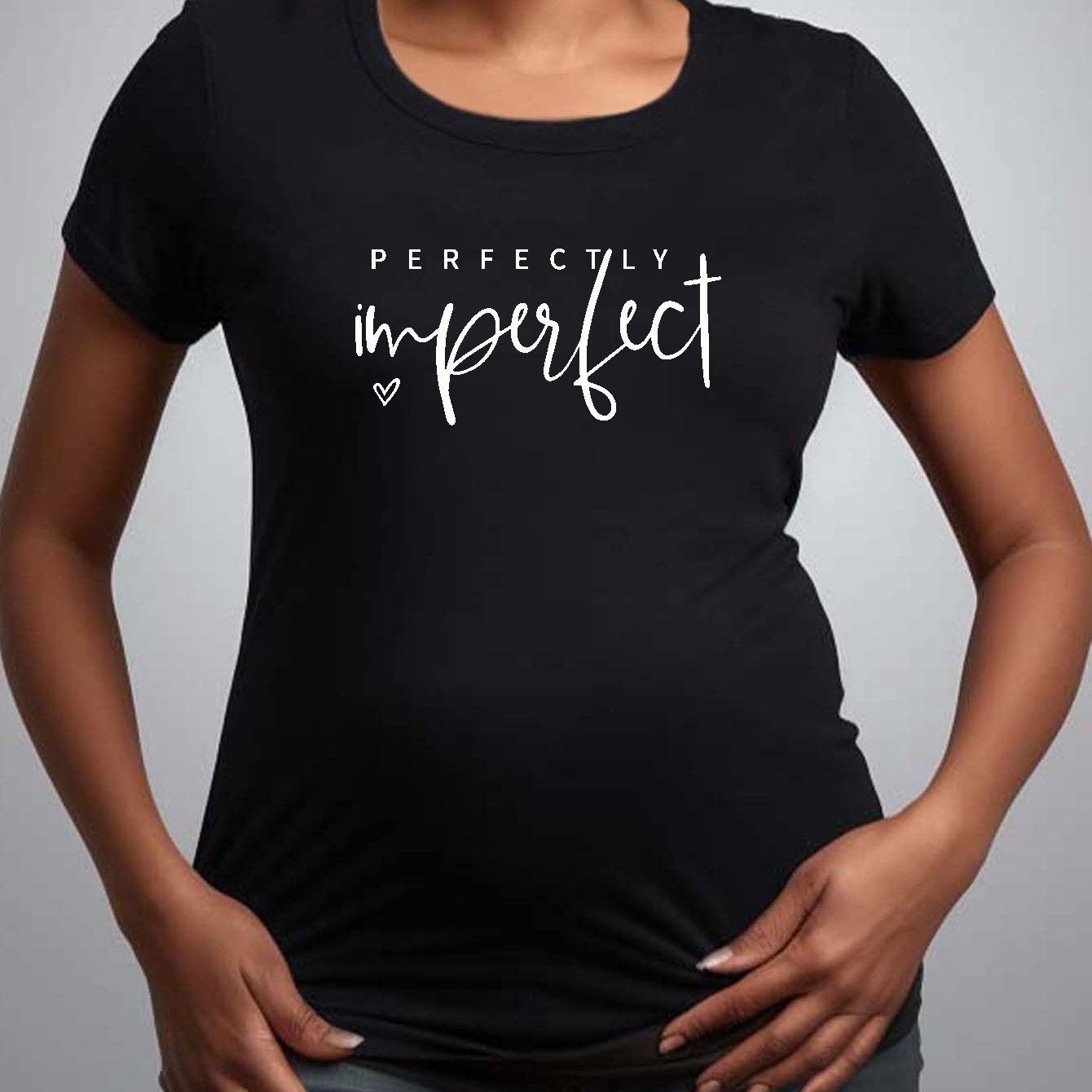 Perfectly Imperfect Women's Christian Maternity T-shirt claimedbygoddesigns