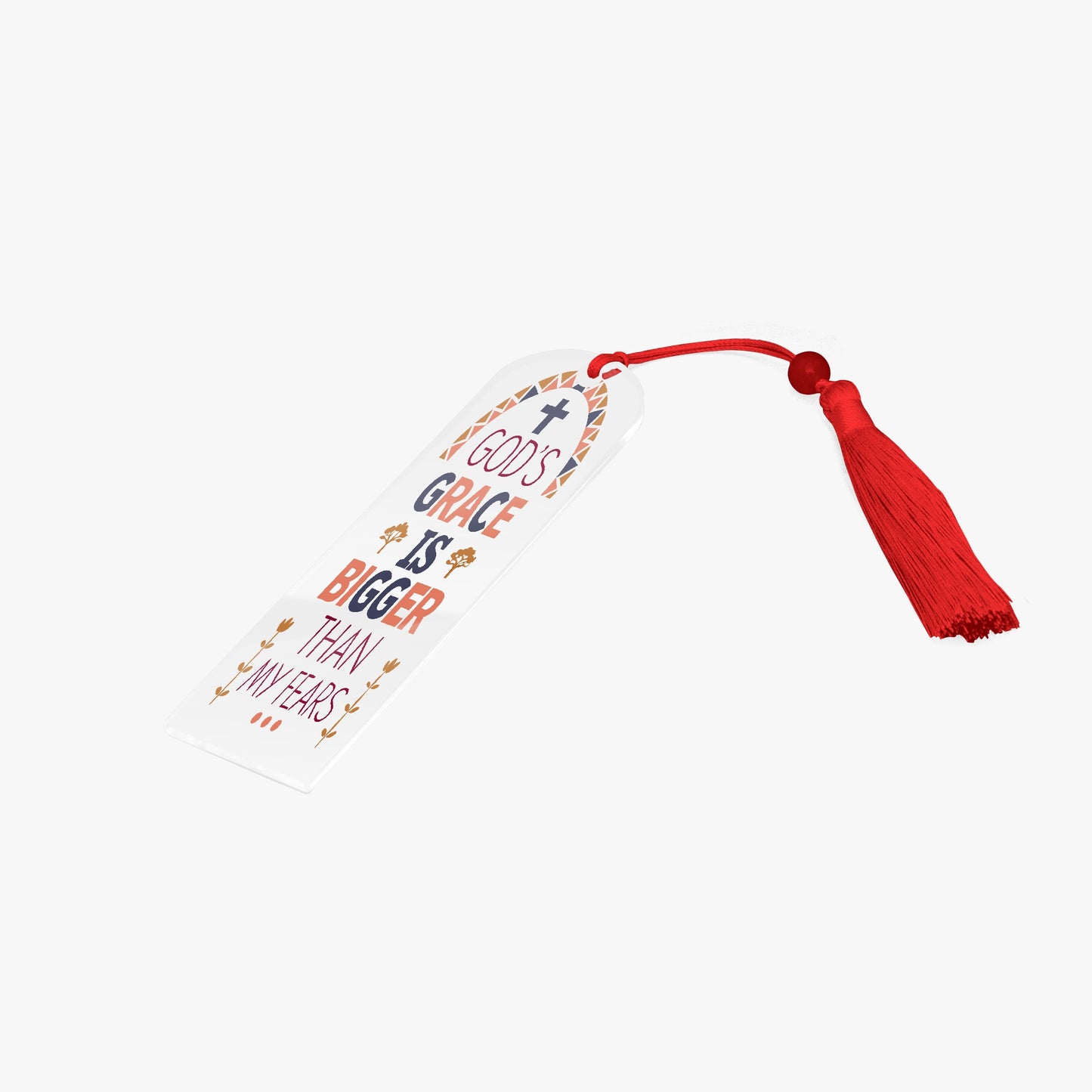 His Grace Christian Arch Acrylic Bookmark - ClaimedbyGodDesigns