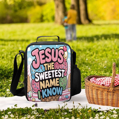 Jesus The Sweetest Name I Know Christian Insulated Lunch Bag