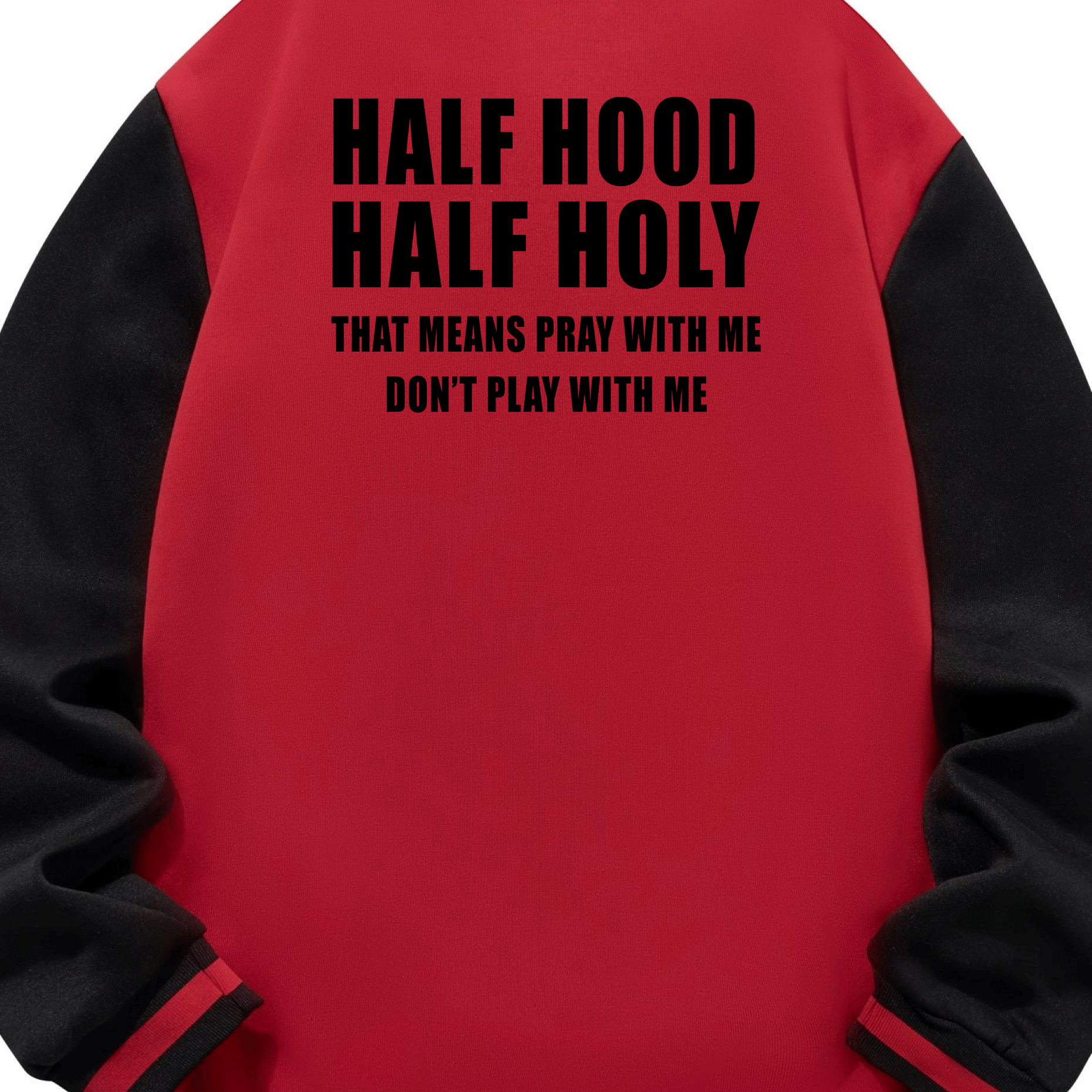 Half Hood Half Holy Men's Christian Jacket claimedbygoddesigns