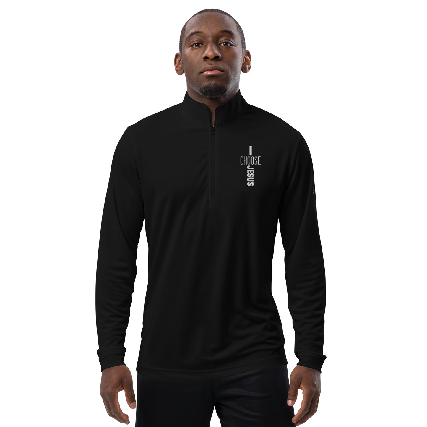 I Choose Jesus Premium Christian Addidas Quarter zip pullover Sweatshirt