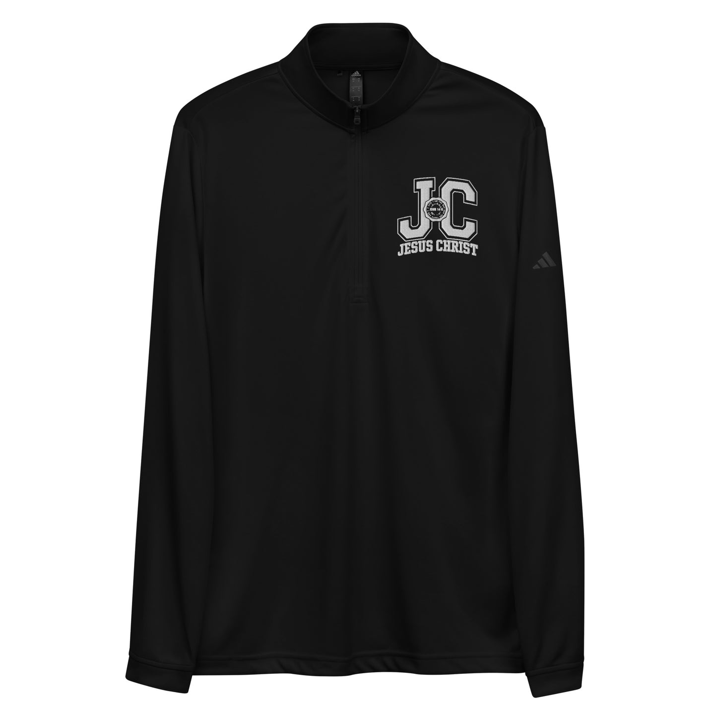 JC Jesus Christ Premium Christian Addidas Quarter zip pullover Sweatshirt