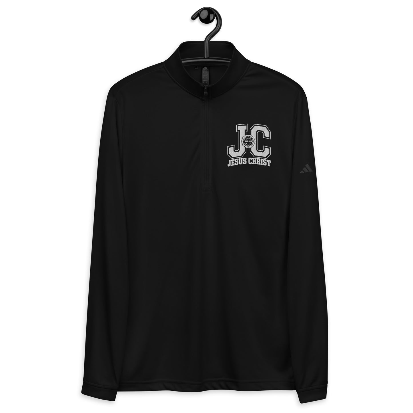 JC Jesus Christ Premium Christian Addidas Quarter zip pullover Sweatshirt