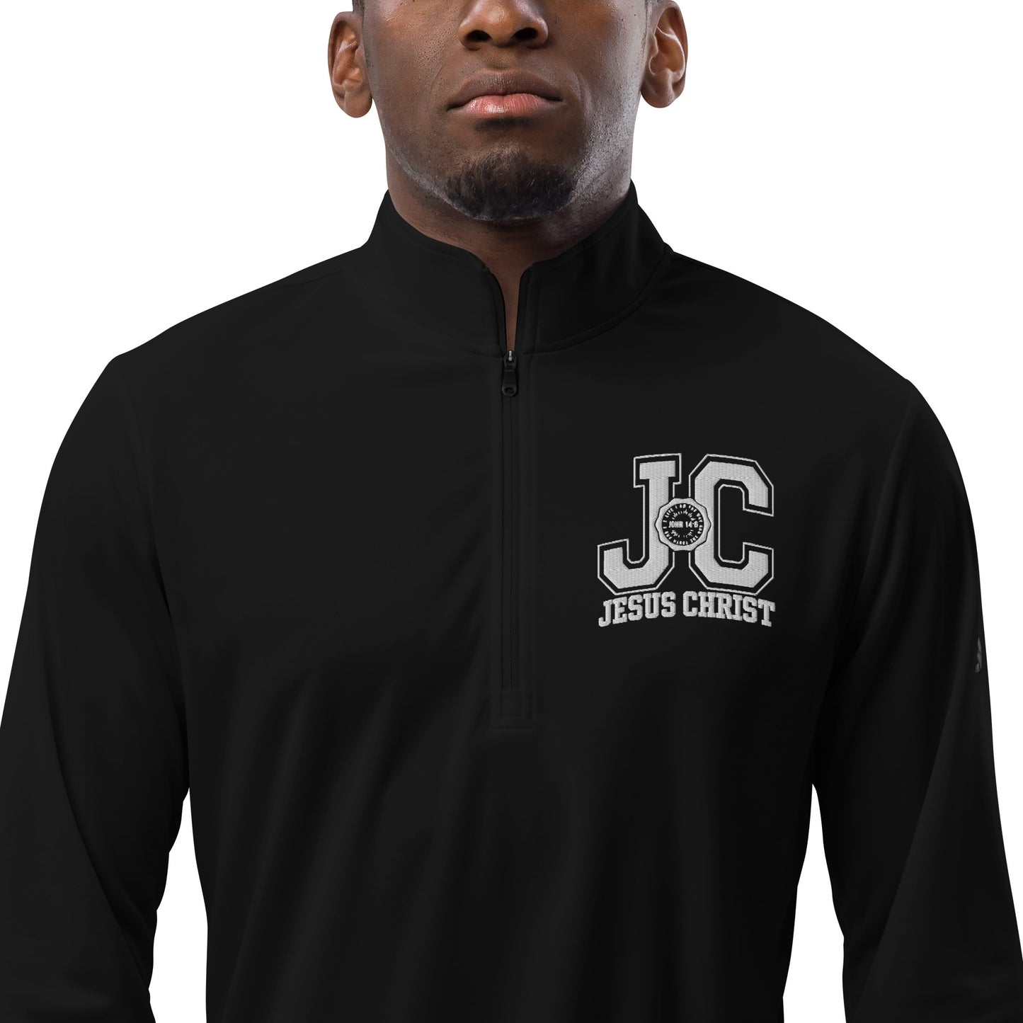 JC Jesus Christ Premium Christian Addidas Quarter zip pullover Sweatshirt