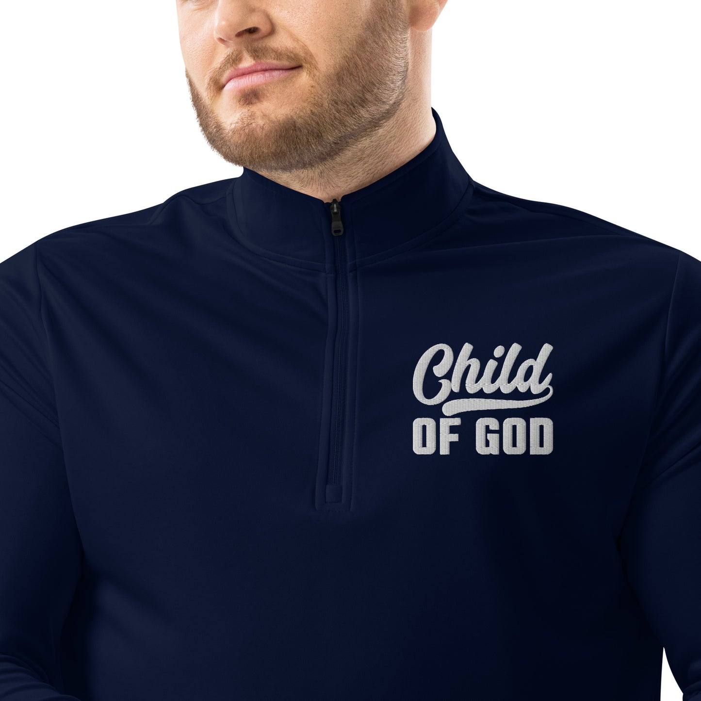 Child Of God Premium Christian Addidas Quarter zip pullover Sweatshirt