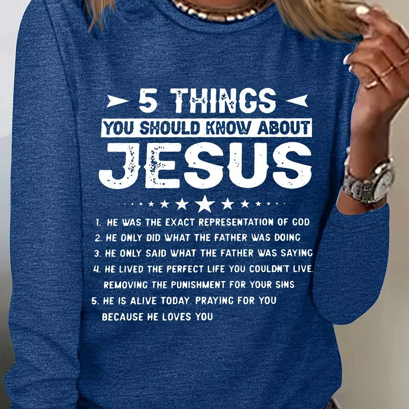 5 Things You Should Know About Jesus Women's Christian Pullover Sweatshirt claimedbygoddesigns