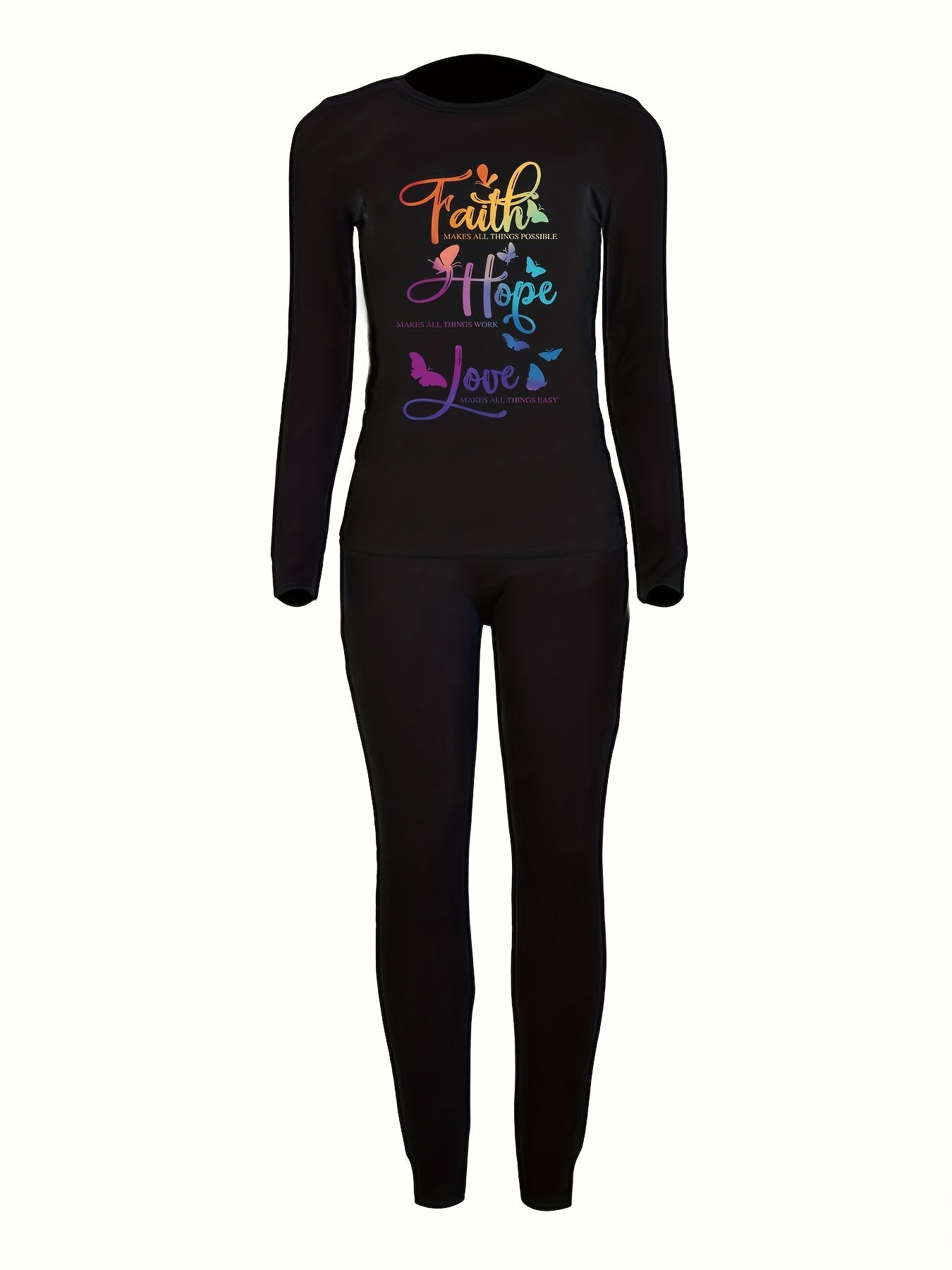 Faith Hope Love (colorful) Women's Christian Casual Outfit claimedbygoddesigns