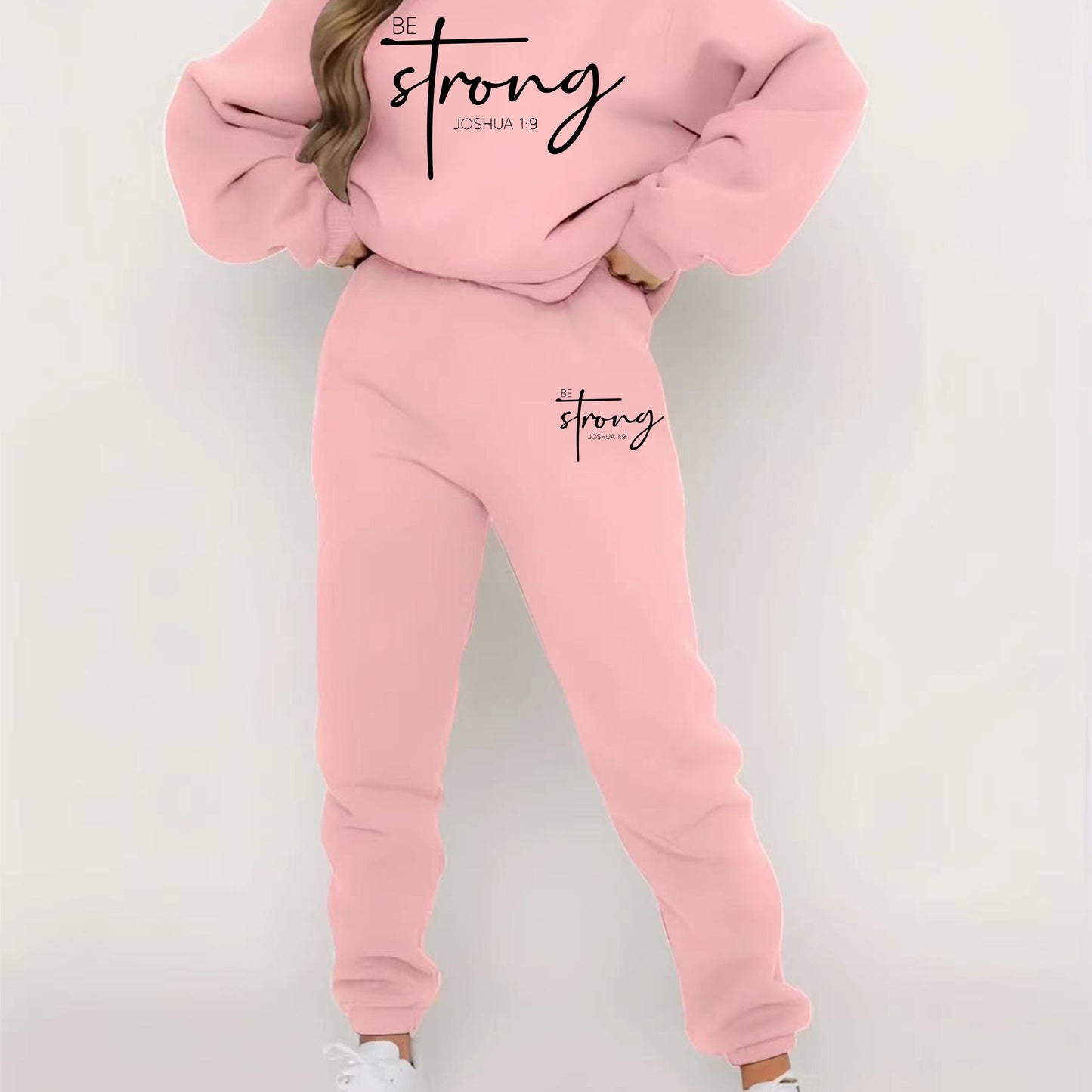 Joshua 1:9 Be Strong Women's Christian Casual Outfit claimedbygoddesigns