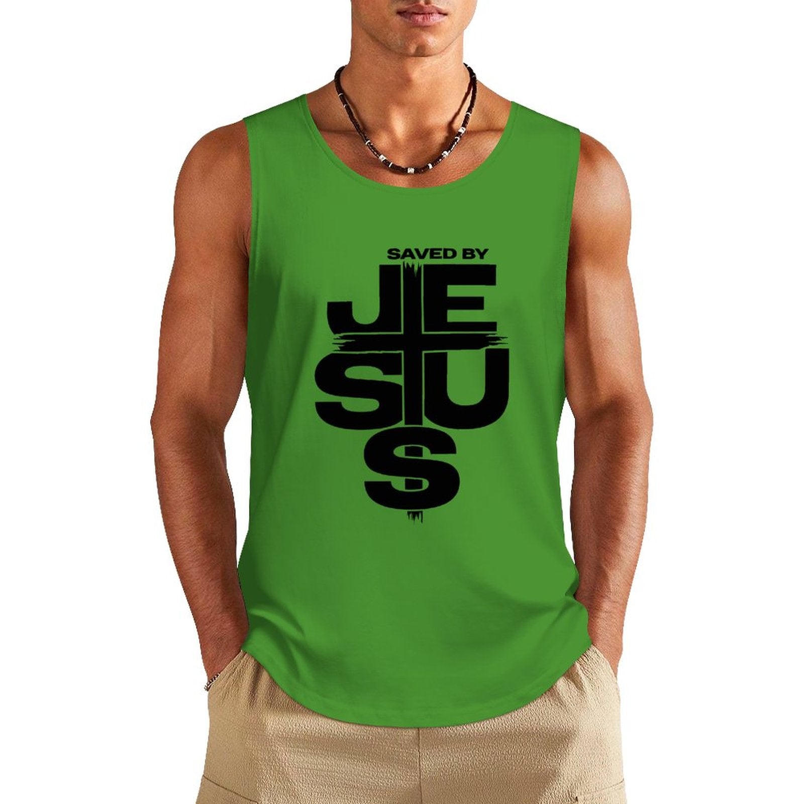 Saved By Jesus Men's Christian Tank Top SALE-Personal Design