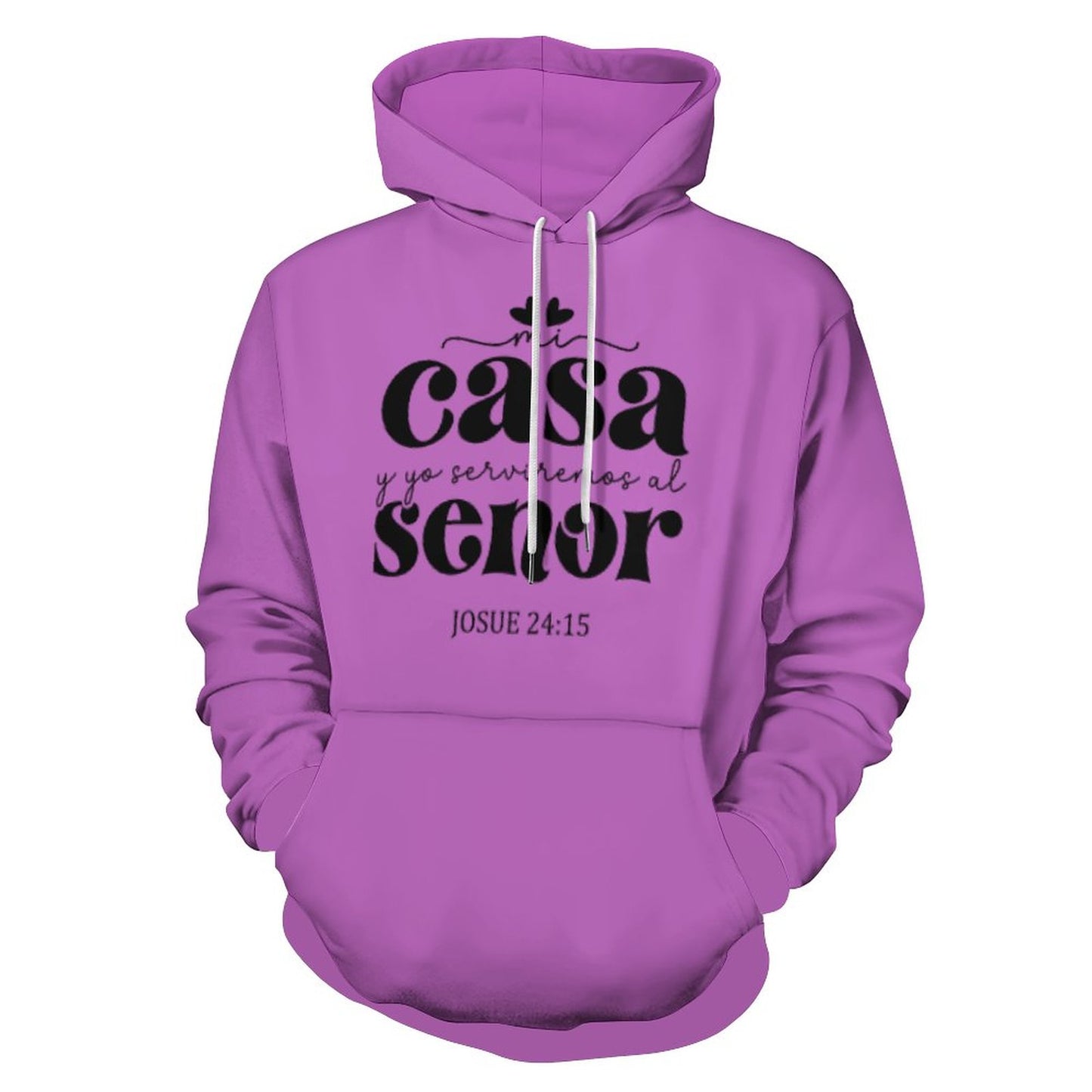 Mi Casa Y Yo Serviremos Al Senor Spanish Women's Christian Pullover  Hooded Sweatshirt