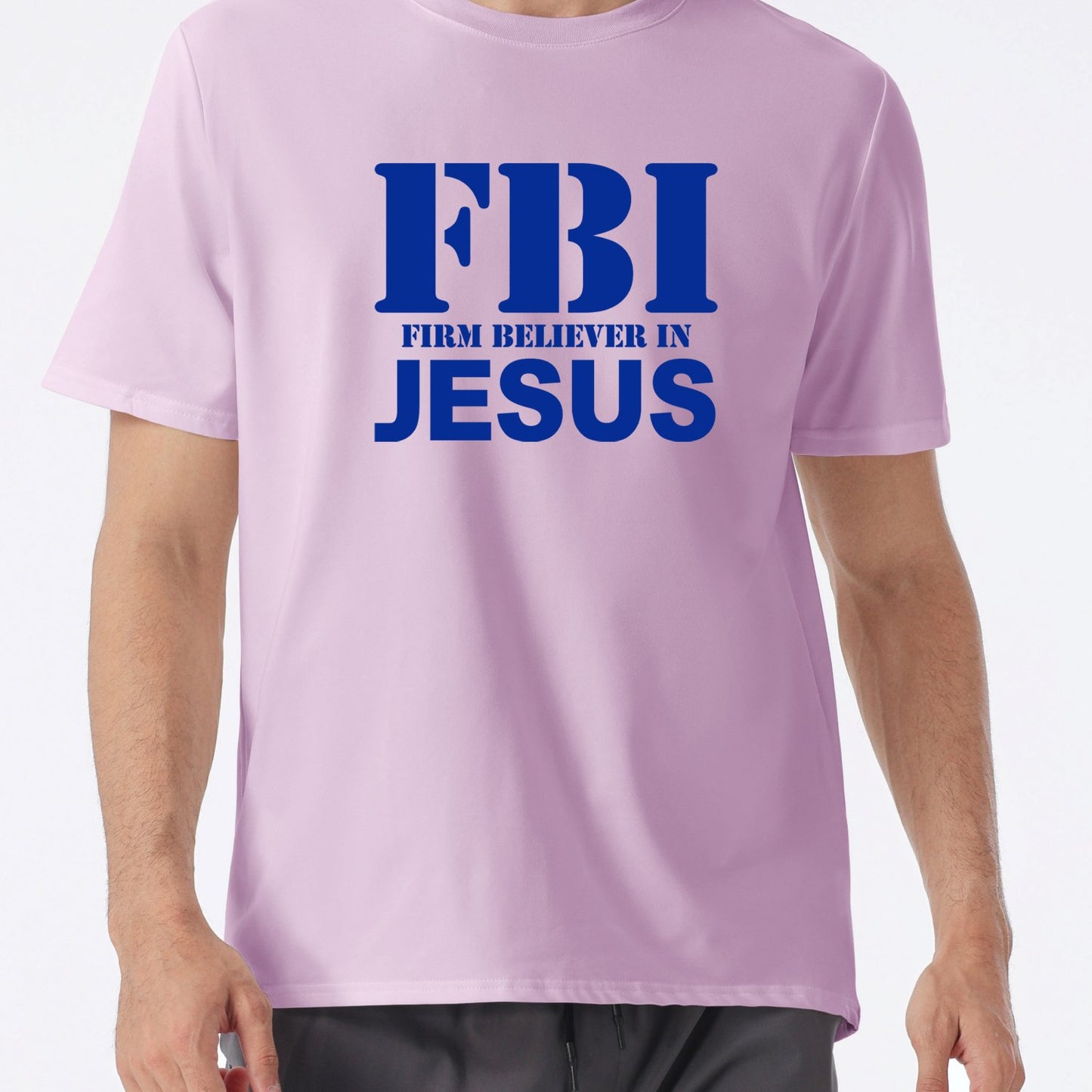 FBI: Firm Believer In Jesus  Men's Christian T-shirt claimedbygoddesigns