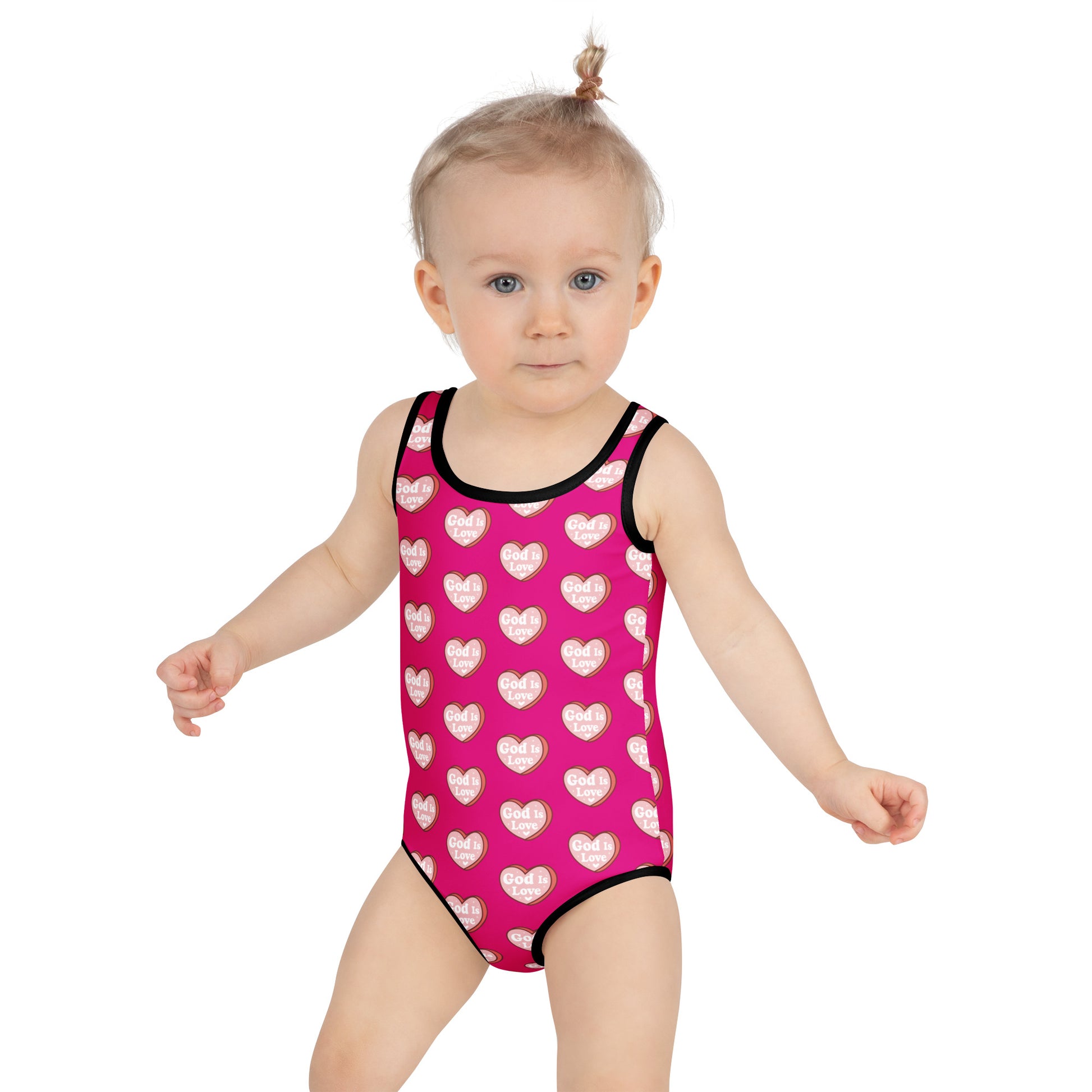 He Is Love Christian Kids Swimsuit - ClaimedbyGodDesigns