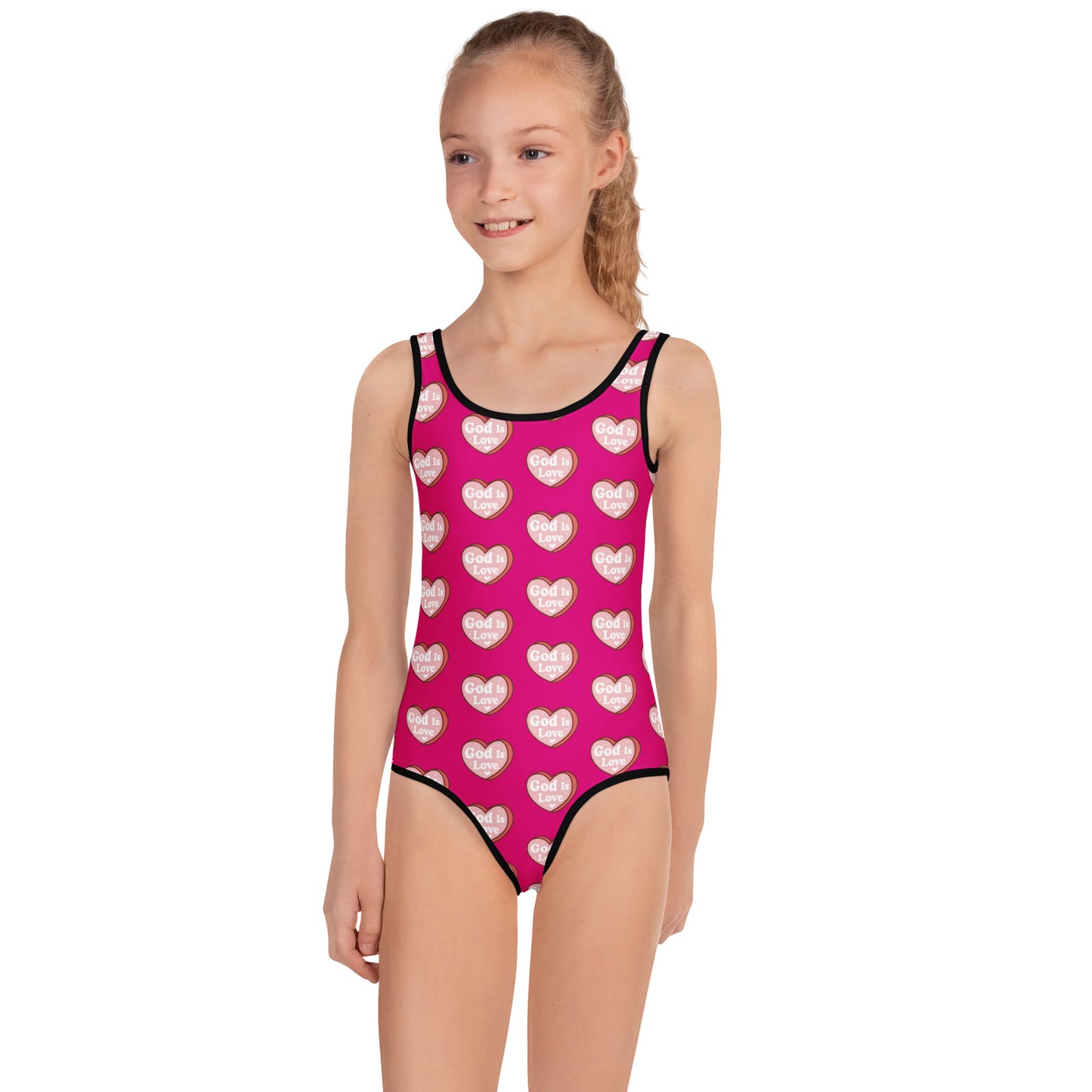 He Is Love Christian Kids Swimsuit - ClaimedbyGodDesigns