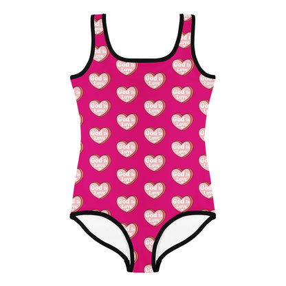 He Is Love Christian Kids Swimsuit - ClaimedbyGodDesigns