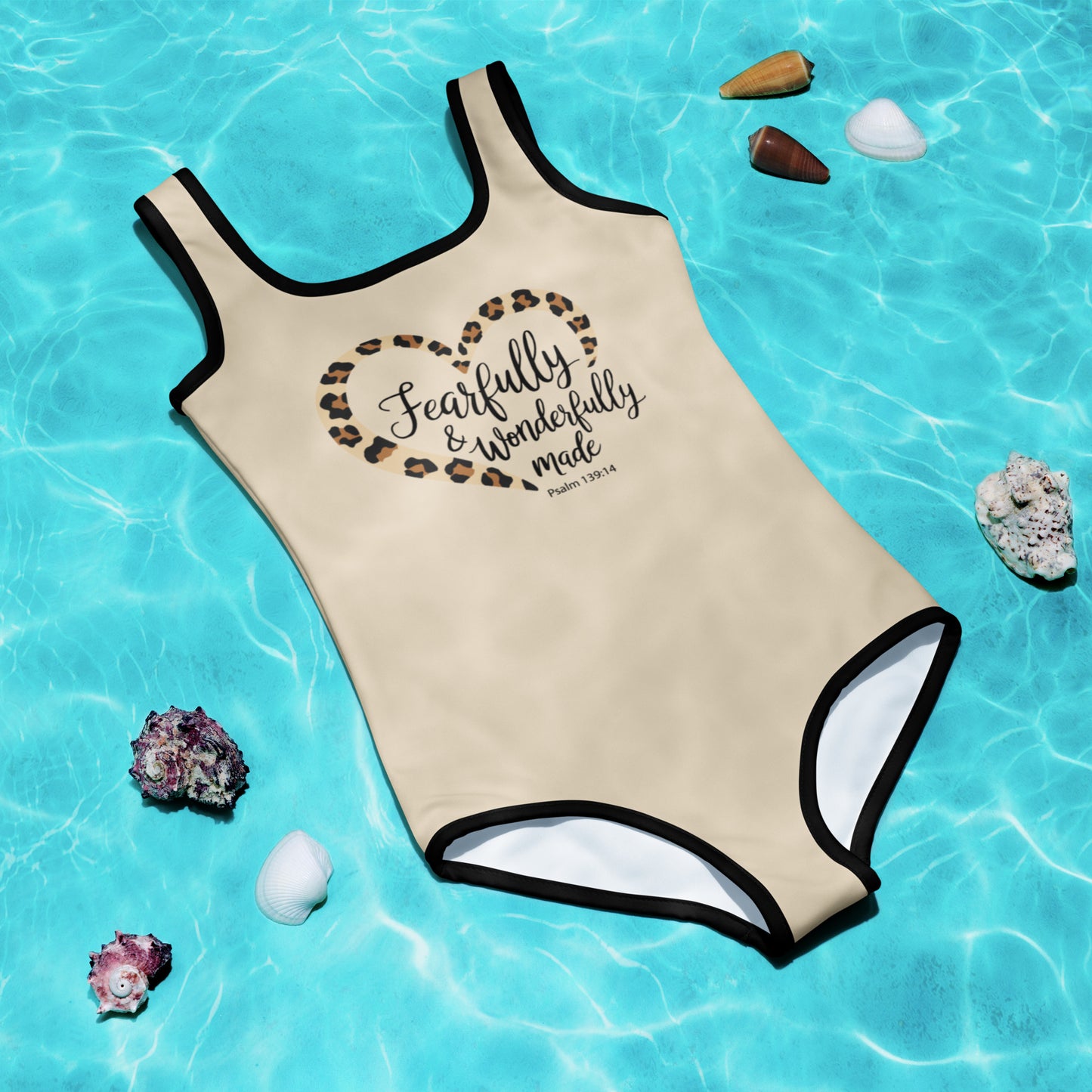 Fearfully And Wonderfully Made Christian Kids Swimsuit - ClaimedbyGodDesigns