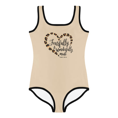 Fearfully And Wonderfully Made Christian Kids Swimsuit - ClaimedbyGodDesigns