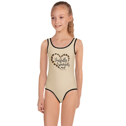 Fearfully And Wonderfully Made Christian Kids Swimsuit - ClaimedbyGodDesigns