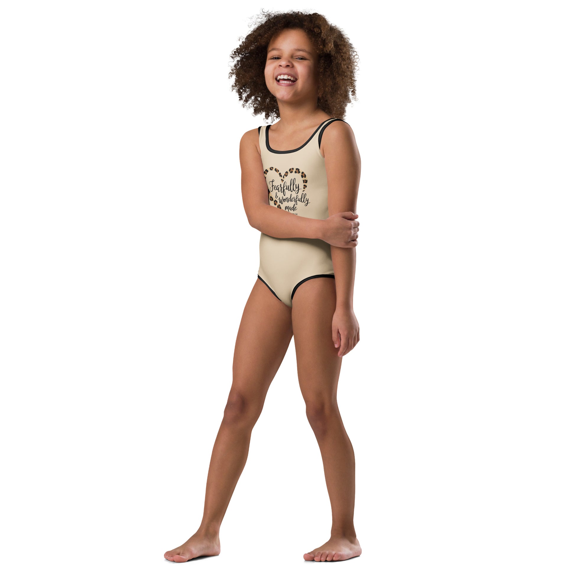 Fearfully And Wonderfully Made Christian Kids Swimsuit - ClaimedbyGodDesigns