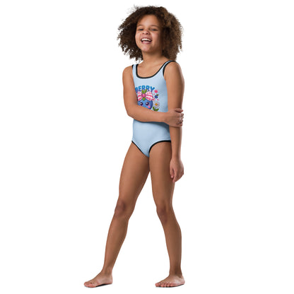 Berry Blessed Christian Kids Swimsuit - ClaimedbyGodDesigns