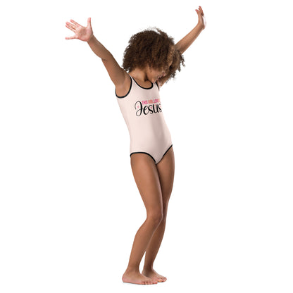 This Girl Loves Him Christian Kids Swimsuit - ClaimedbyGodDesigns