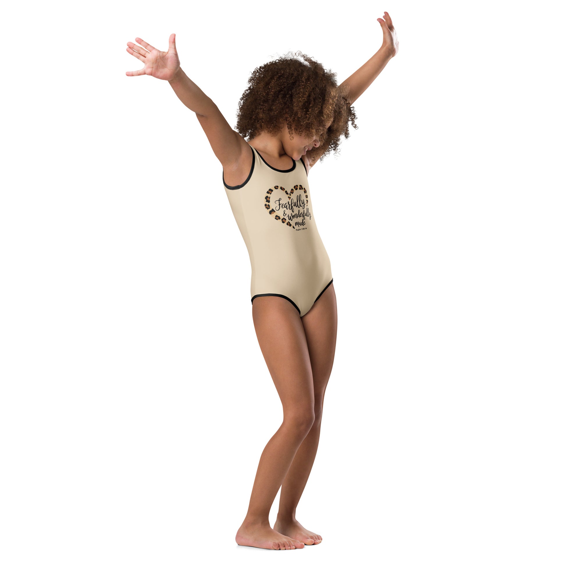 Fearfully And Wonderfully Made Christian Kids Swimsuit - ClaimedbyGodDesigns