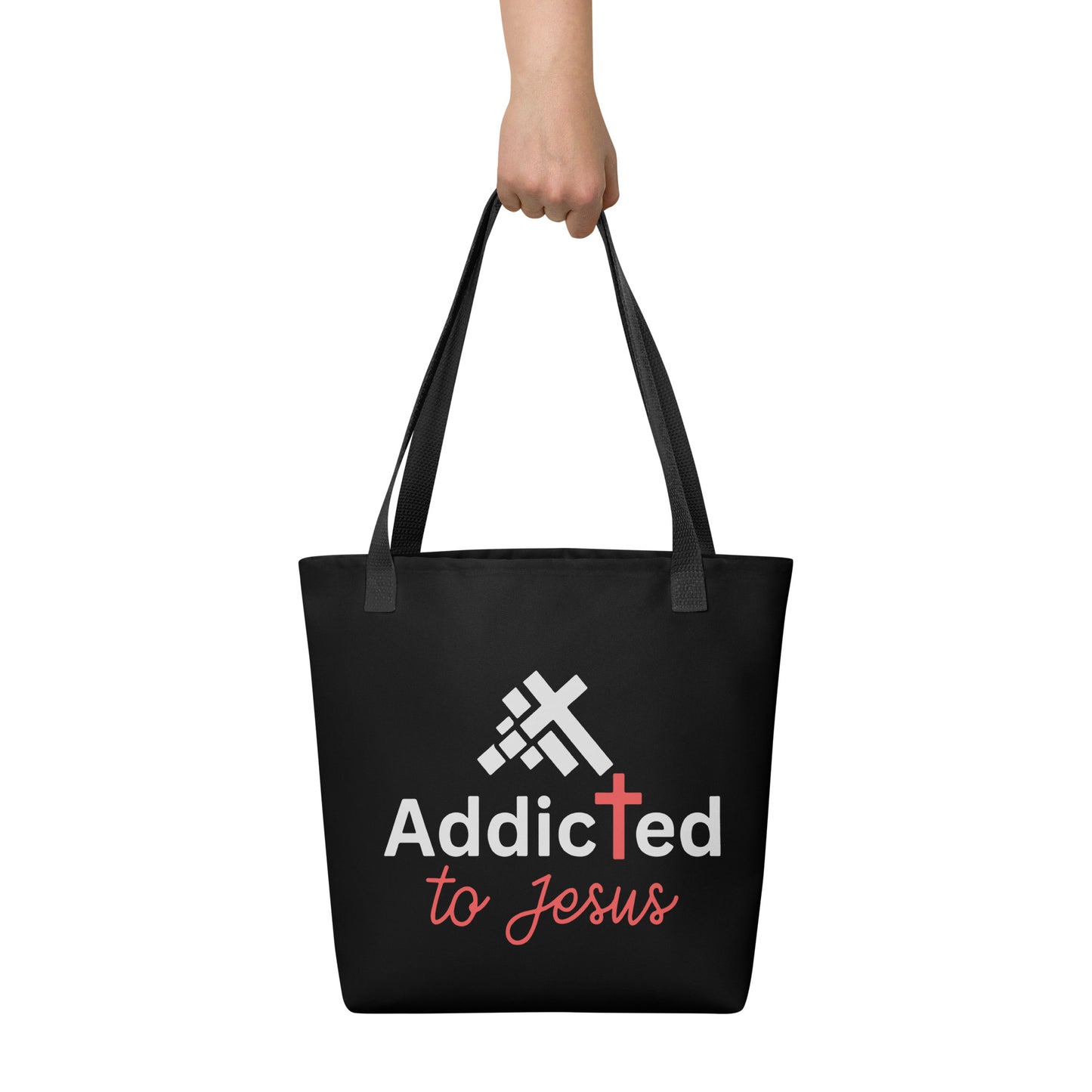 Addicted To Jesus Christian Cotton Tote bag