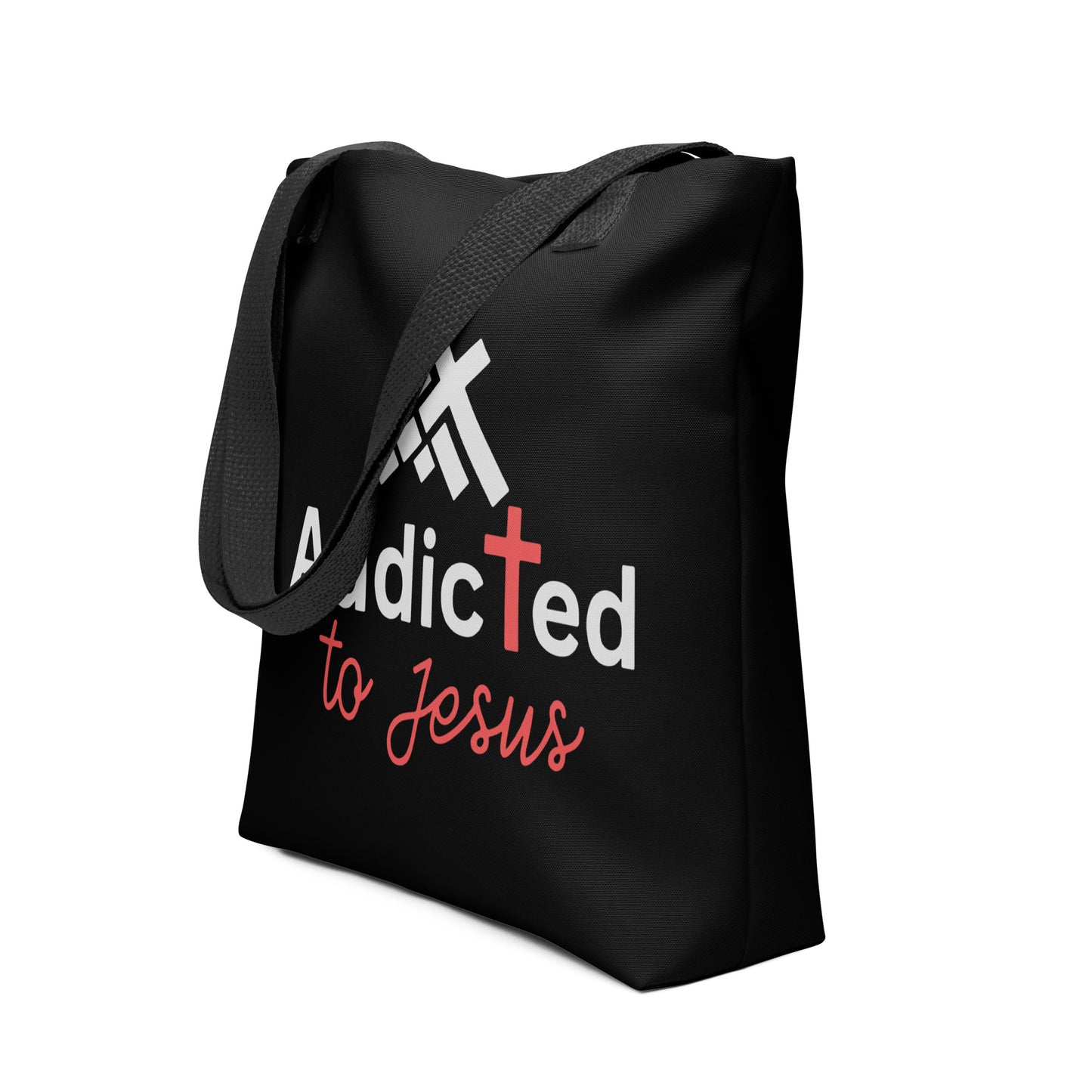 Addicted To Jesus Christian Cotton Tote bag