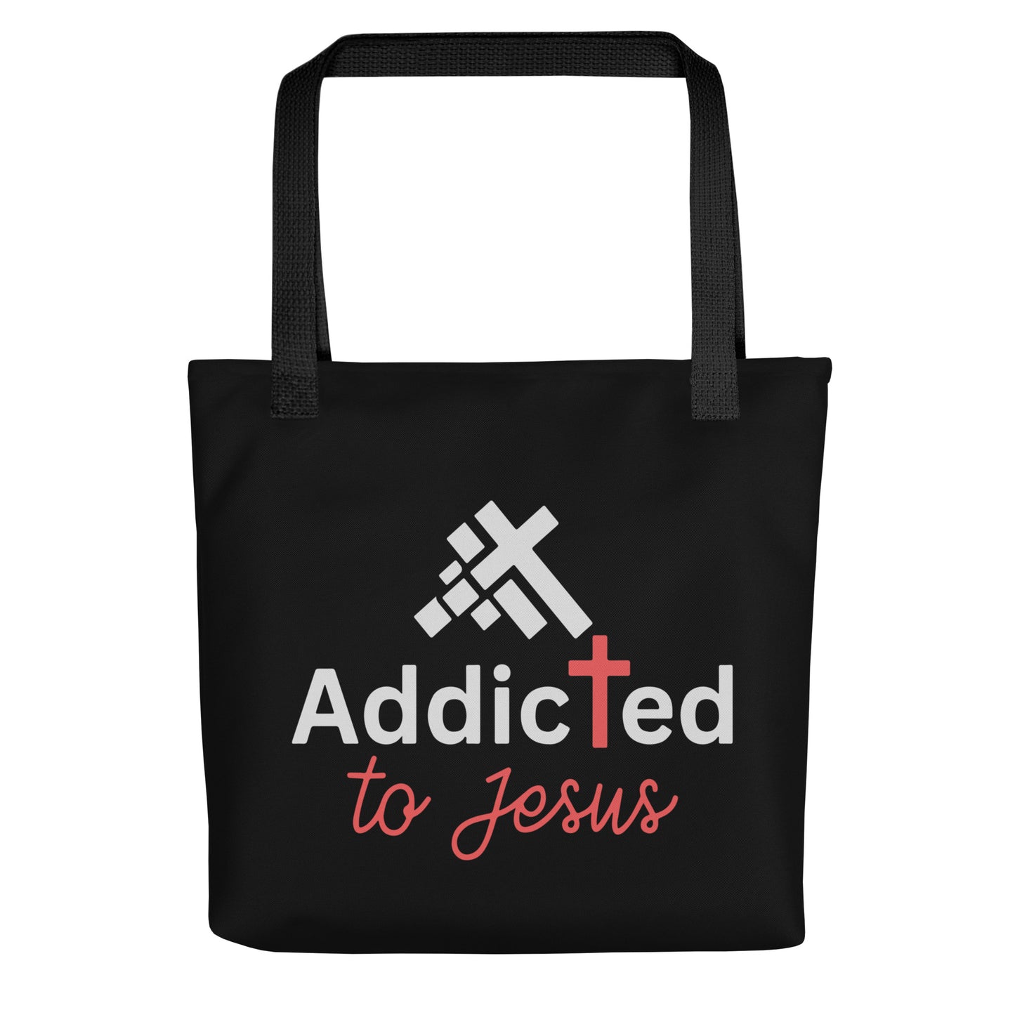 Addicted To Jesus Christian Cotton Tote bag