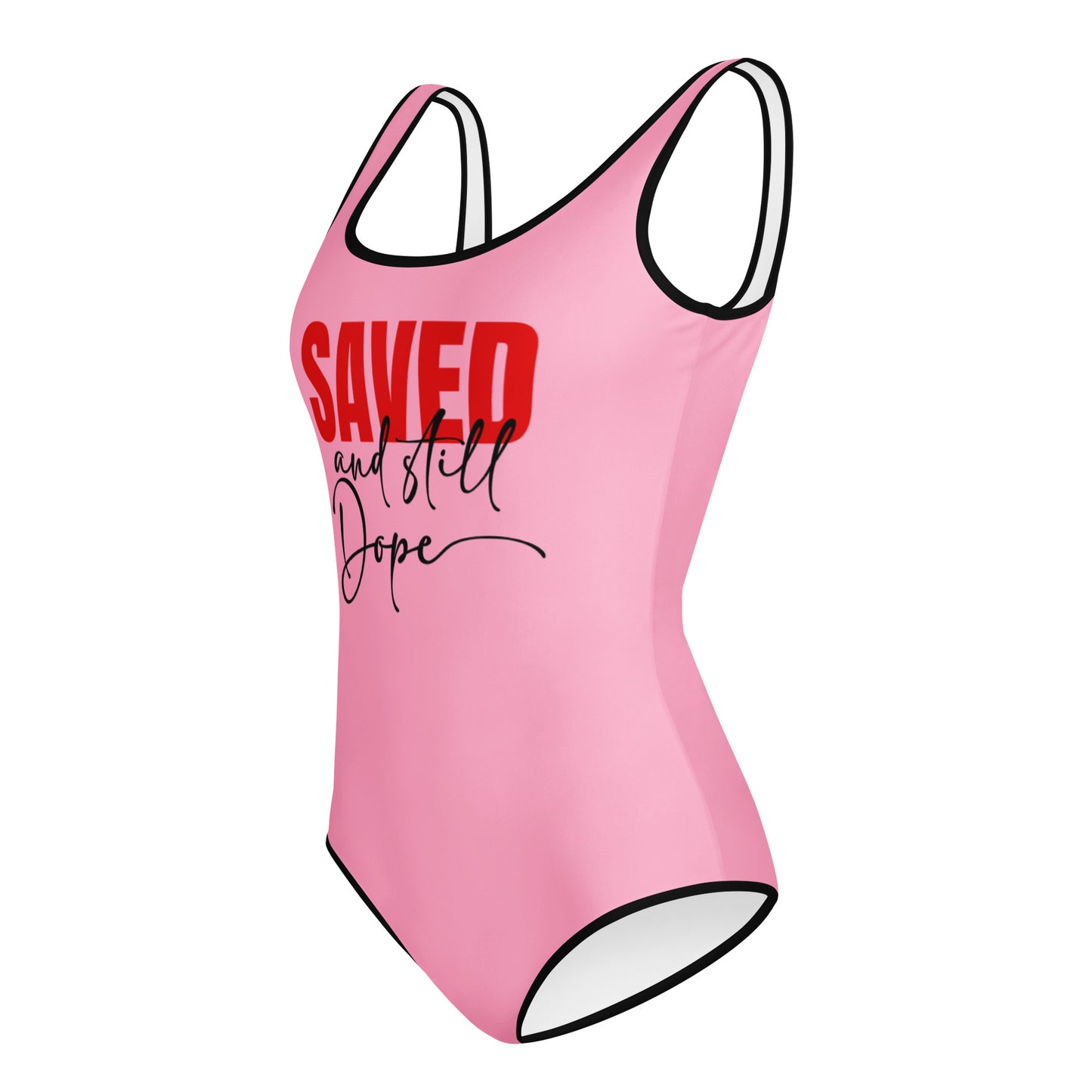 Saved And Still Dope Youth Christian Swimsuit - ClaimedbyGodDesigns