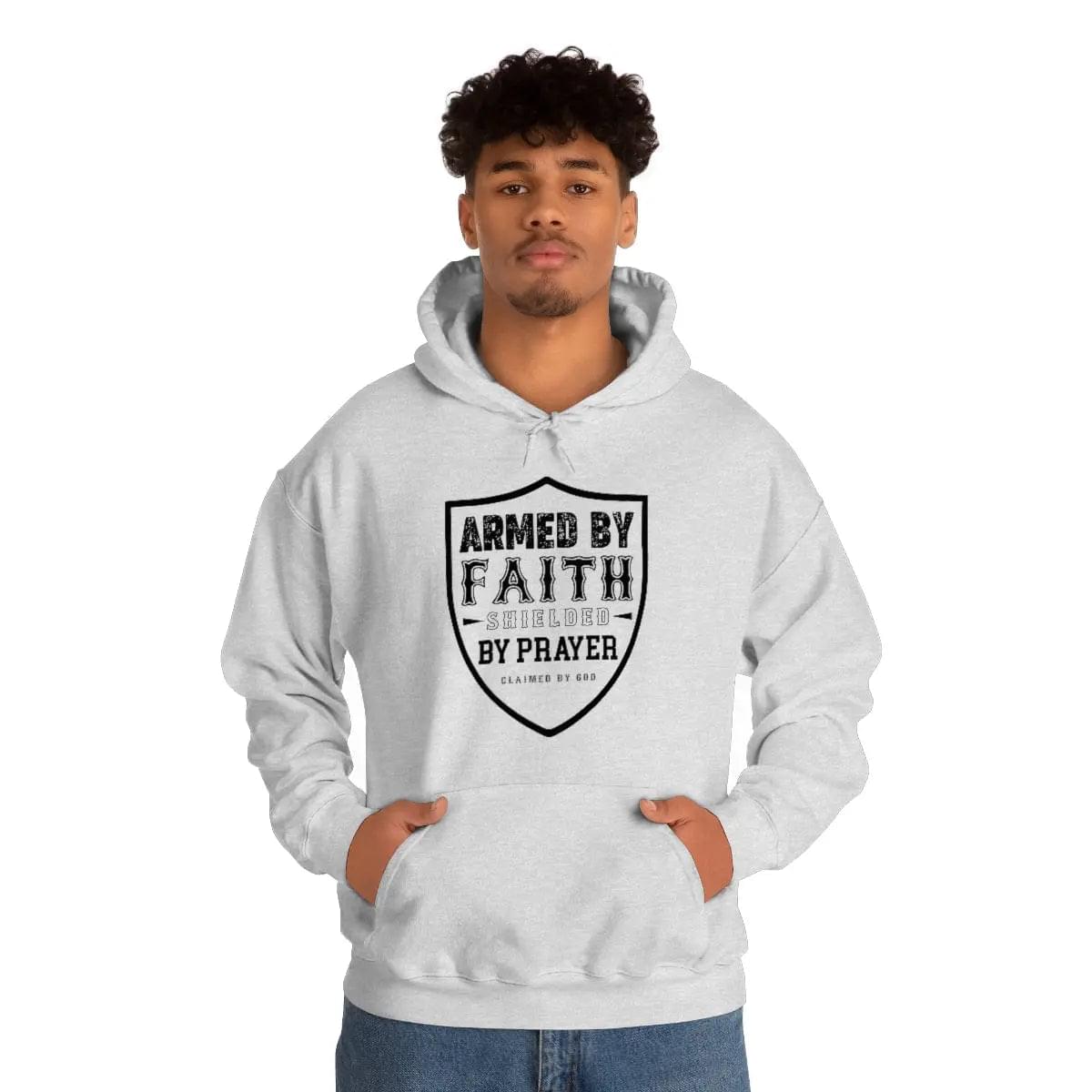 Armed by Faith Shielded By Prayer  Unisex Hooded Sweatshirt