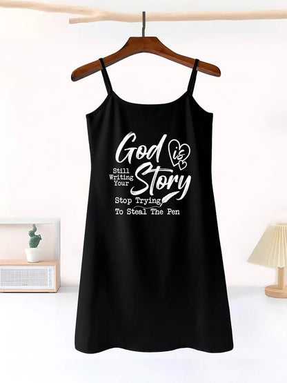 He Is Still Writing Your Story Women's Christian Camisole Nightdress - ClaimedbyGodDesigns