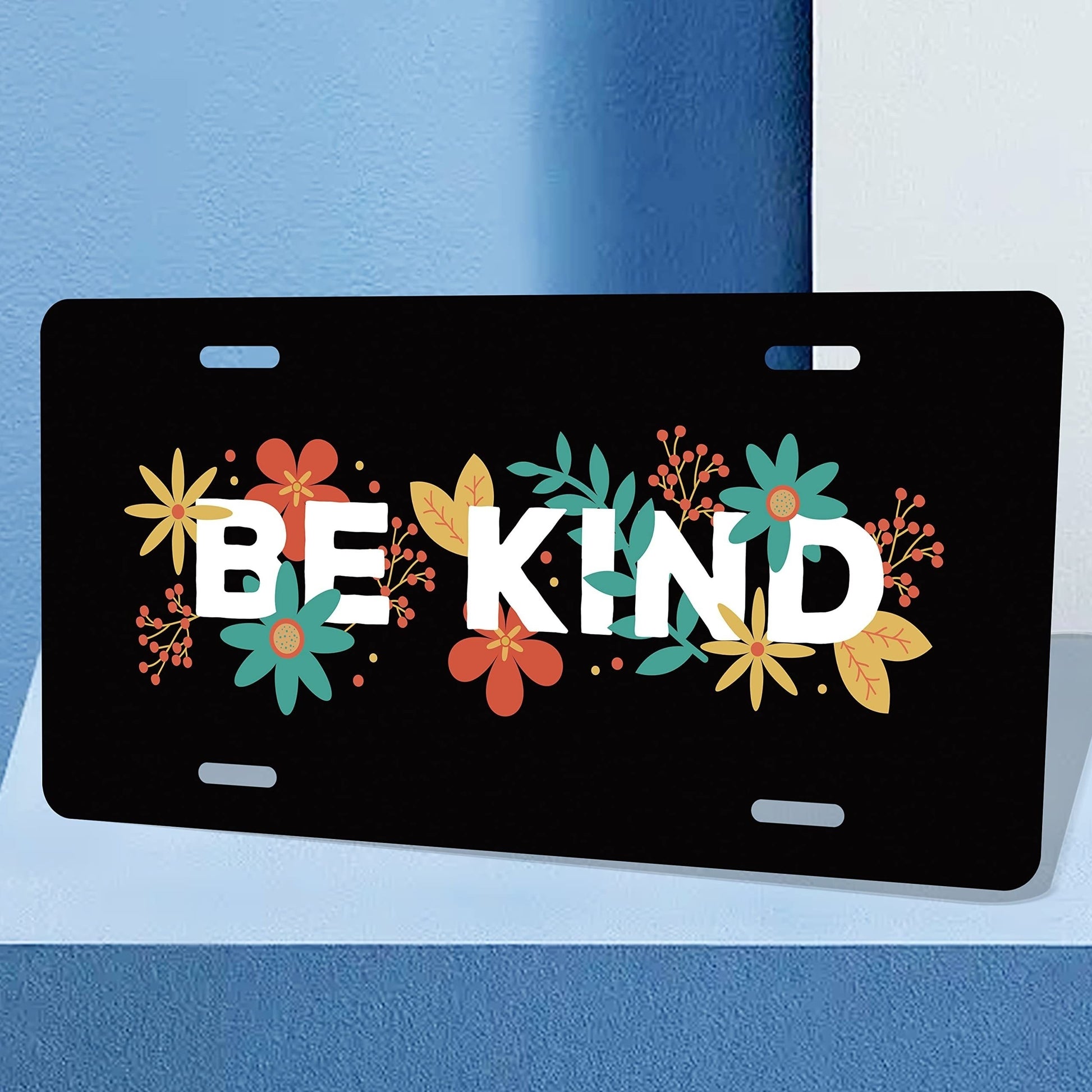 Be Kind Christian Front License Plate claimedbygoddesigns