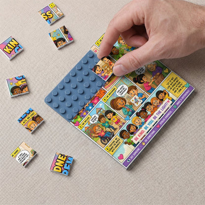 Kindness Crew – Building Block Puzzle Ornament - ClaimedbyGodDesigns