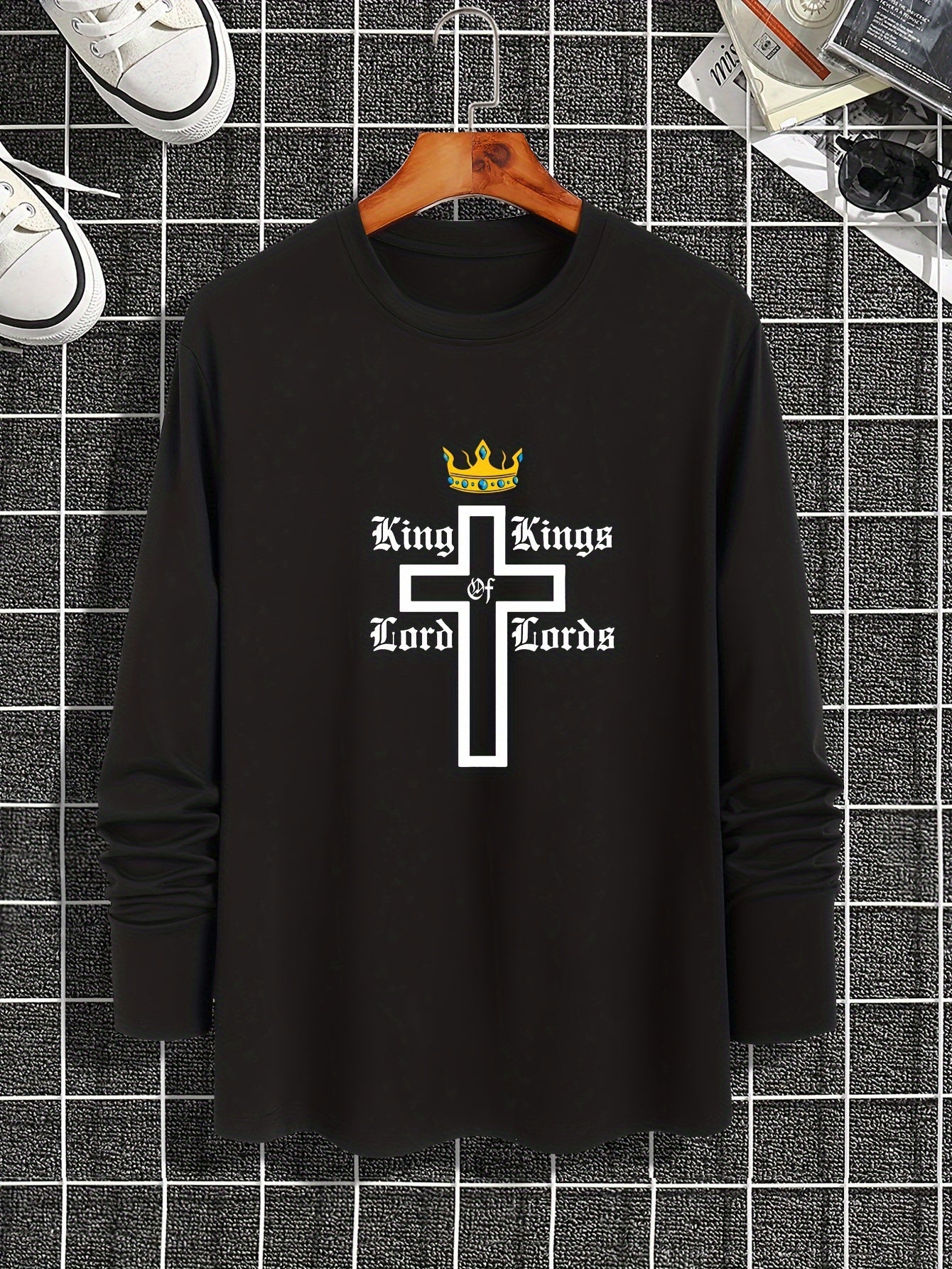 King Of Kings Lord Of Lords Men's Christian Pullover Sweatshirt claimedbygoddesigns