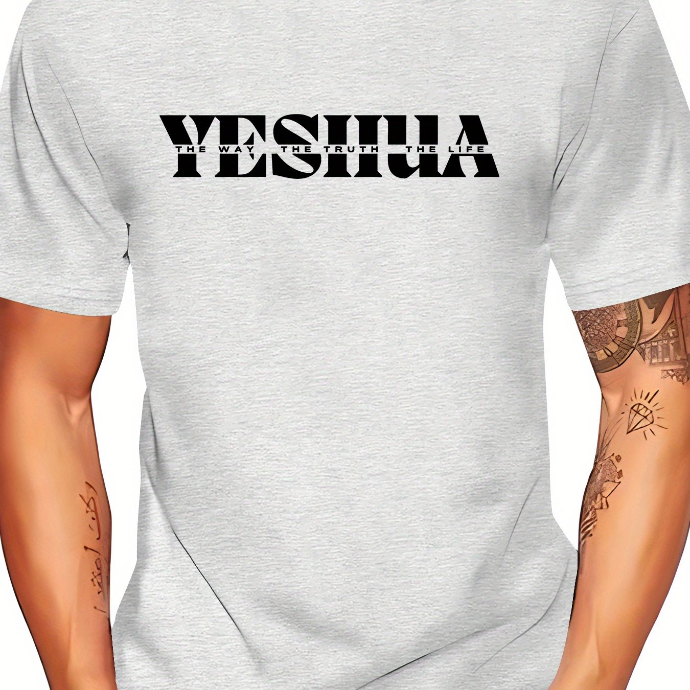 Yeshua The Way The Truth The Life Men's Christian T-shirt claimedbygoddesigns
