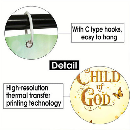 Child Of God Christian Waterproof Shower Curtain