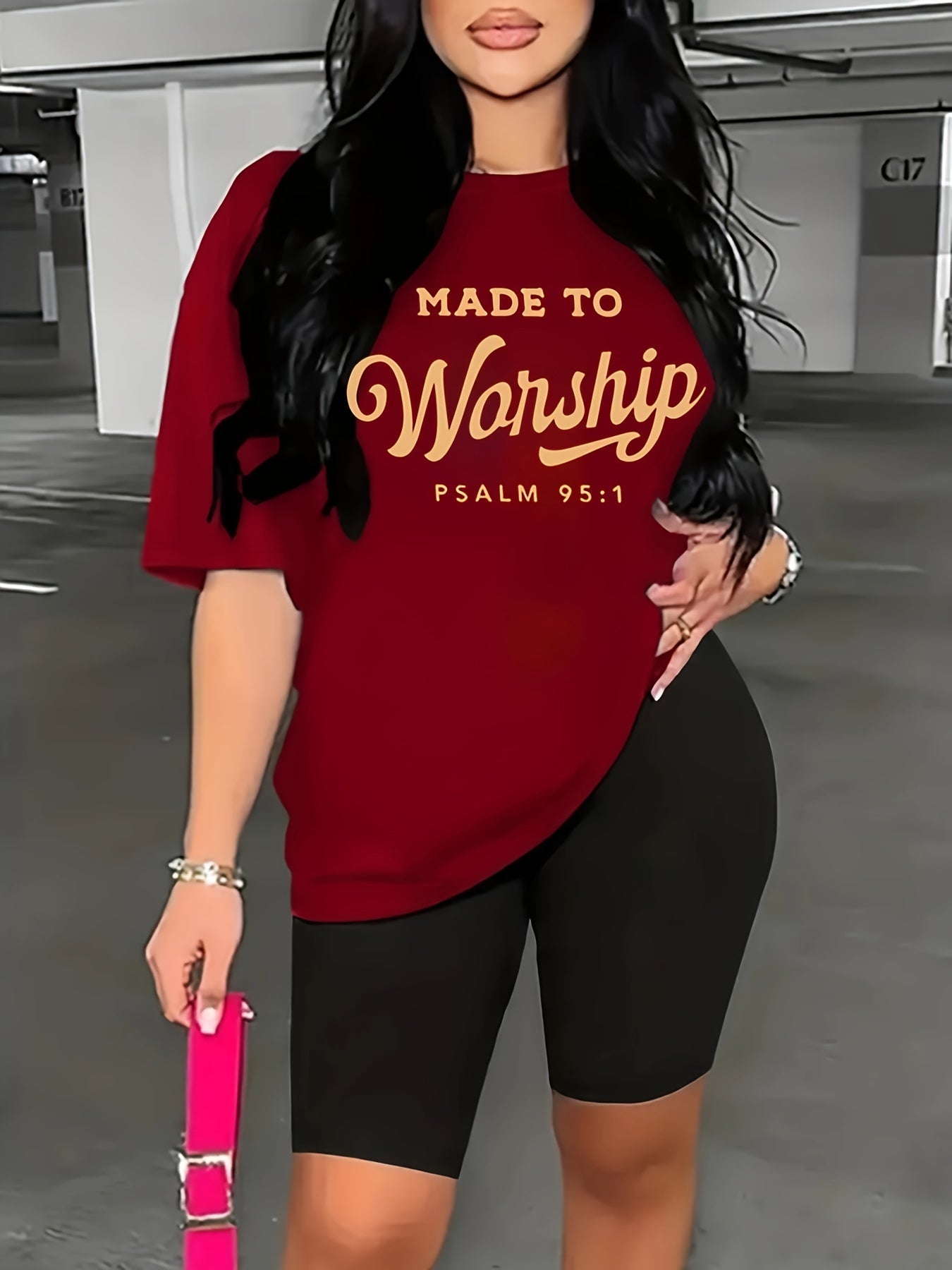 Made To Worship Plus Size Women's Christian T-shirt claimedbygoddesigns