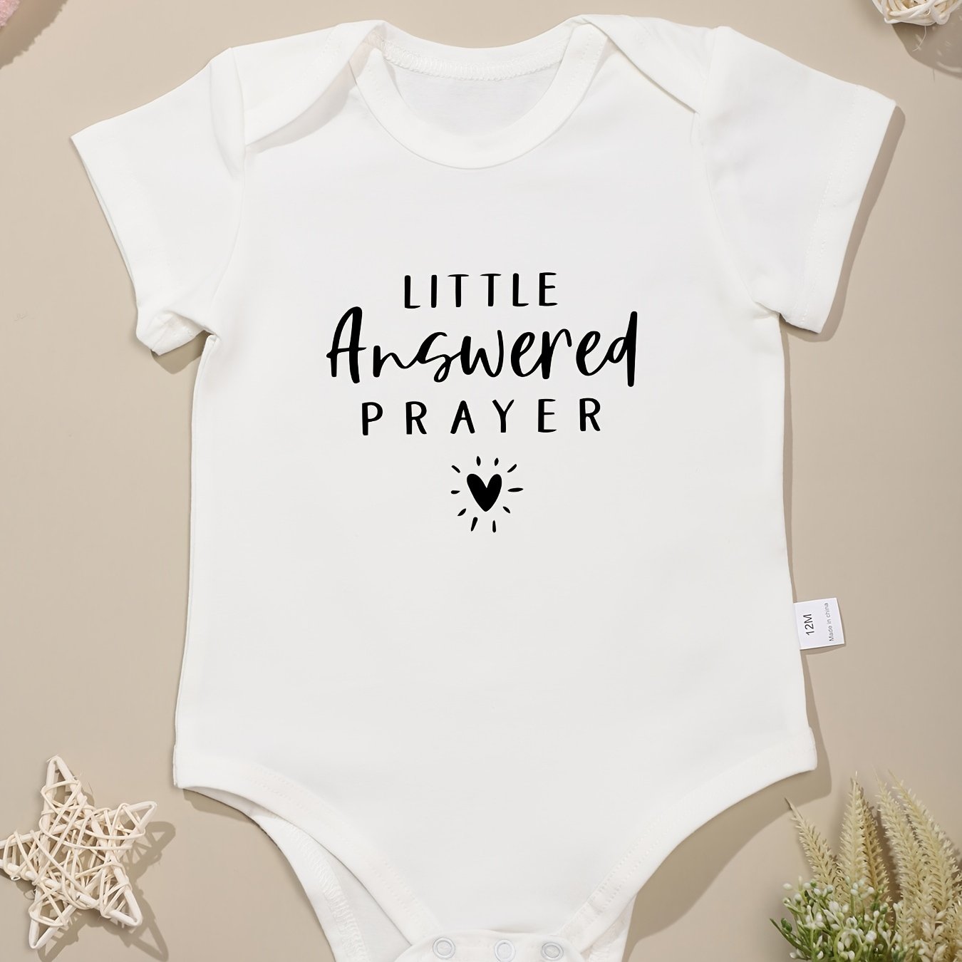 Little Answered Prayer Christian Baby Onesie claimedbygoddesigns