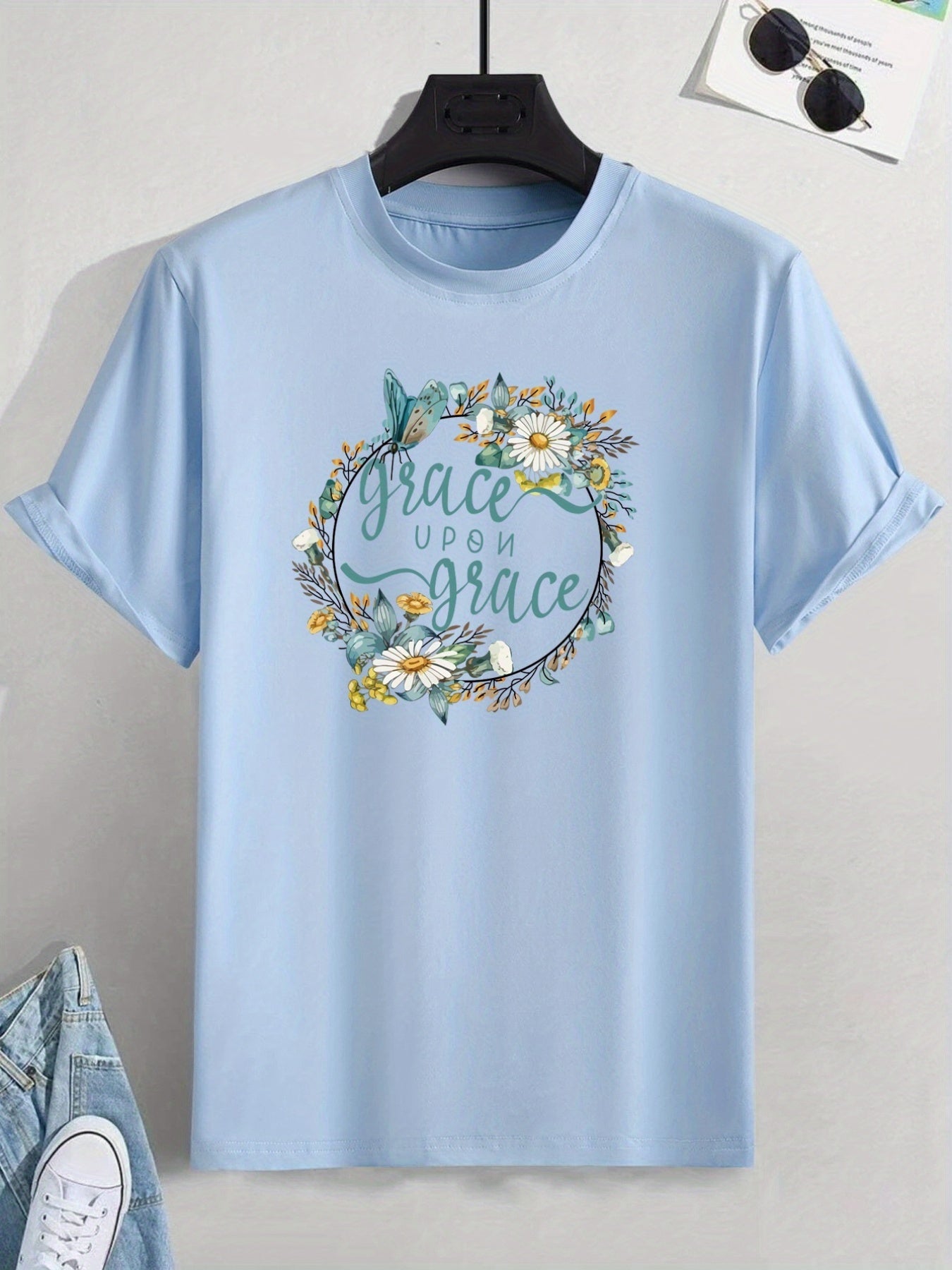 Grace Upon Grace Women's Christian T-shirt claimedbygoddesigns