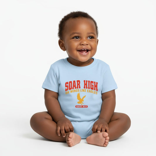 Soar High Christian Baby Crewneck T-shirt - ClaimedbyGodDesigns