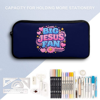Big Jesus Fan 3 PCS Christian Backpack Set (Backpack, Lunch Bag and Pencil Case) - ClaimedbyGodDesigns
