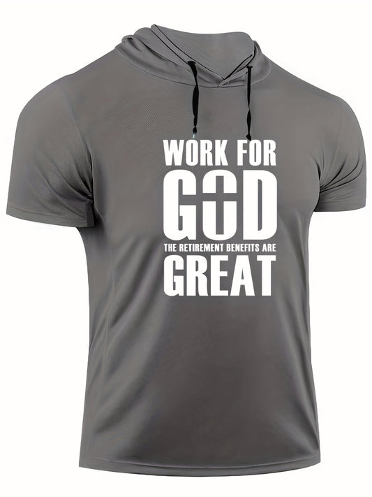 Work For God The Retirement Benefits Are Great Plus Size Men's Christian T-shirt claimedbygoddesigns
