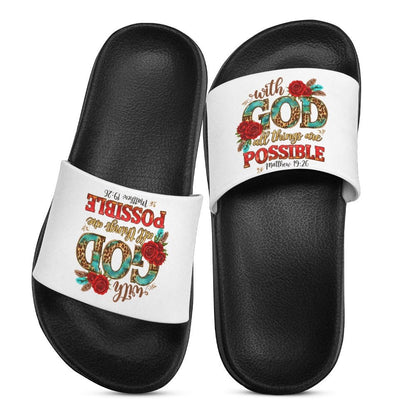 All Things Are Possible Christian Children’s Sandals - ClaimedbyGodDesigns